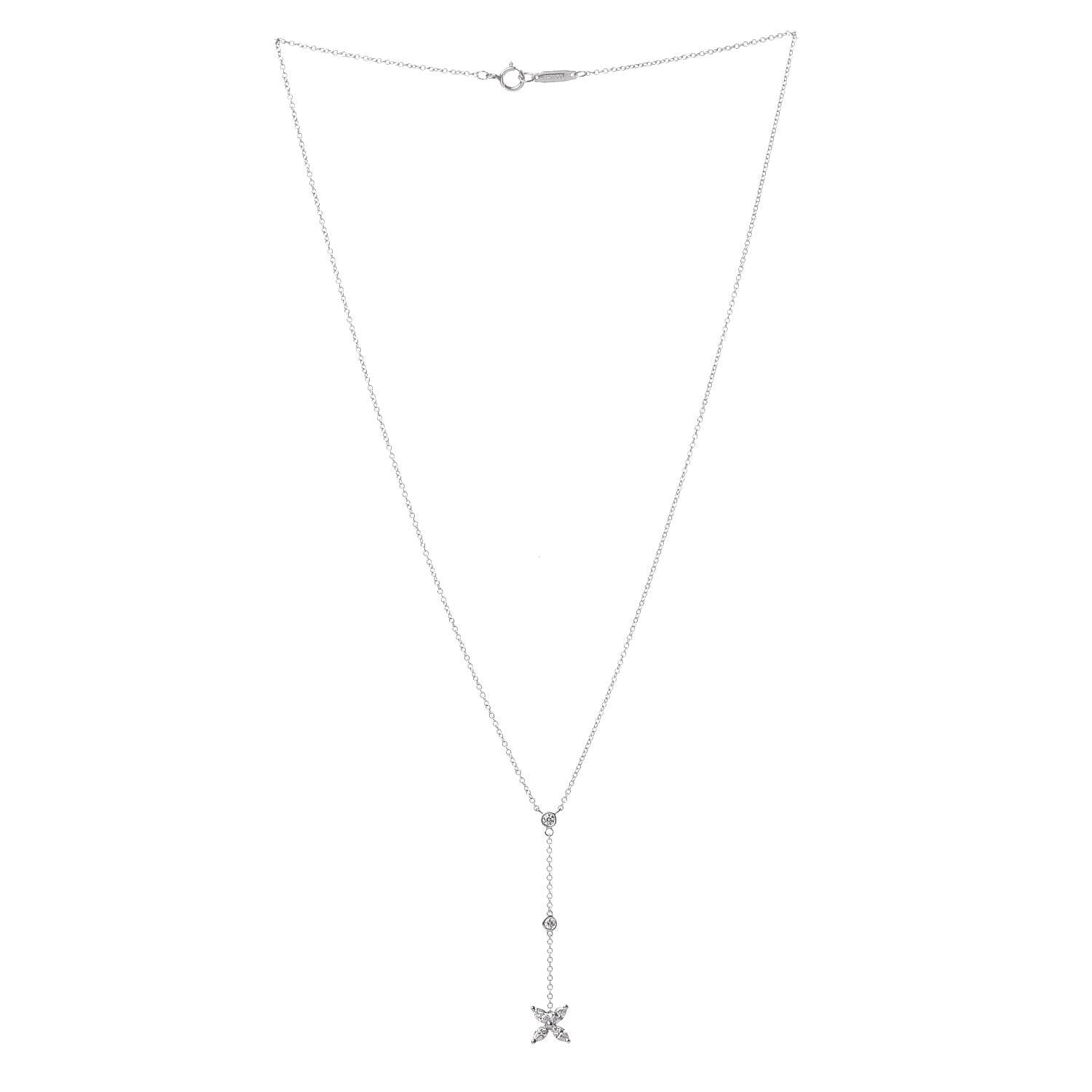 Tiffany Platinum Diamond Victoria Lariat Necklace 3 of 7