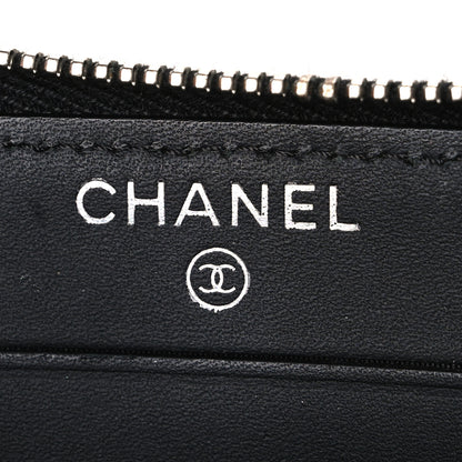 Chanel Patent Quilted Small Zip Around Wallet Black 6 of 9