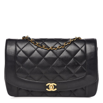 Chanel Lambskin Quilted Medium Single Flap Black 1 of 15