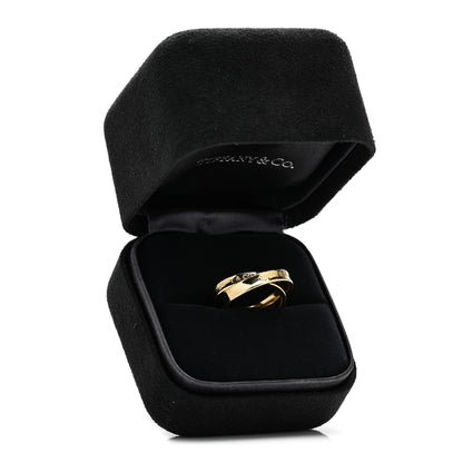 Tiffany 18K Yellow Gold 1837 Interlocking Circles Ring 56 7.5 5 of 5