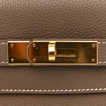 Hermes Togo Kelly Retourne 28 Etoupe 12 of 16