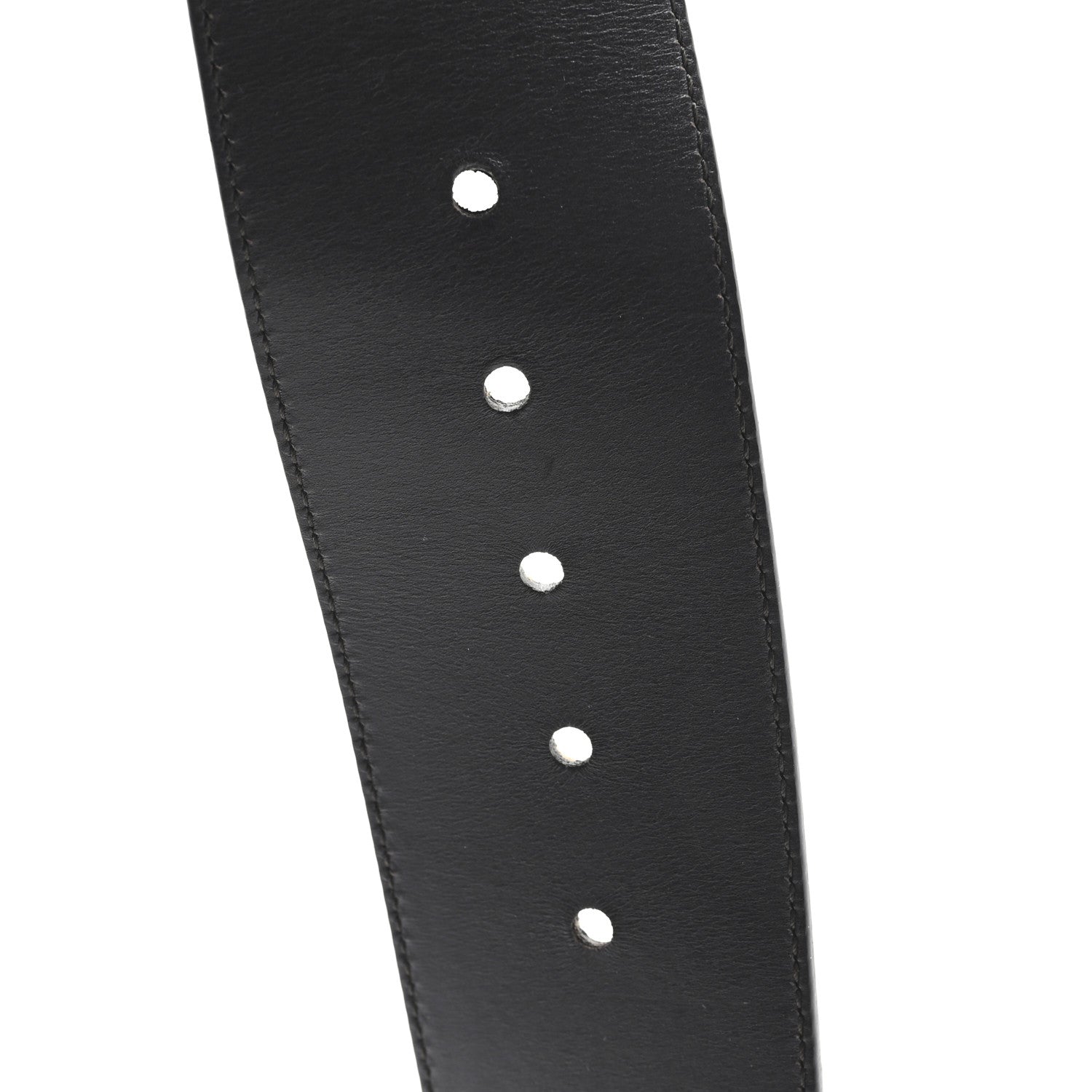 Saint Laurent Metallic Calfskin Square Buckle Wide Belt 65 26 Gold 4 of 4