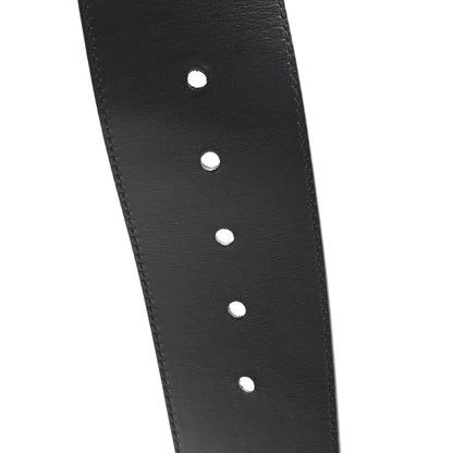 Saint Laurent Metallic Calfskin Square Buckle Wide Belt 65 26 Gold 4 of 4