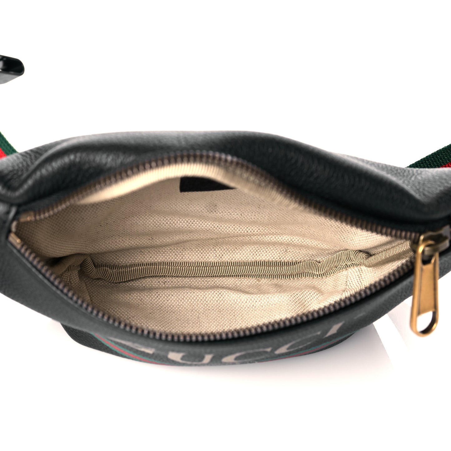 Grained Calfskin Small Logo Belt Bag Black
