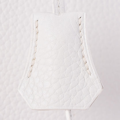 Hermes Taurillon Clemence Birkin 30 White 23 of 36