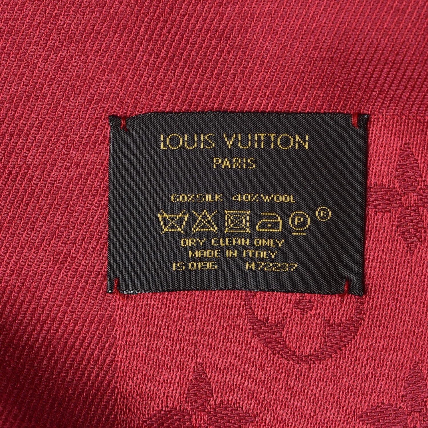 Louis Vuitton Silk Wool Monogram Shawl Pomme D'Amour 4 of 4