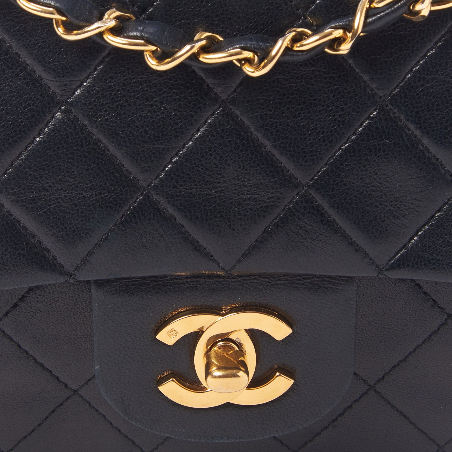 Chanel Lambskin Quilted Medium Double Flap Black 10 of 10