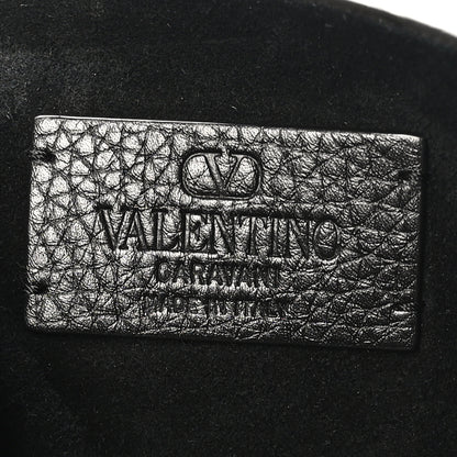 Valentino Garavani Grainy Calfskin Studded Medium Nellcote Shopping Tote Black 7 of 10