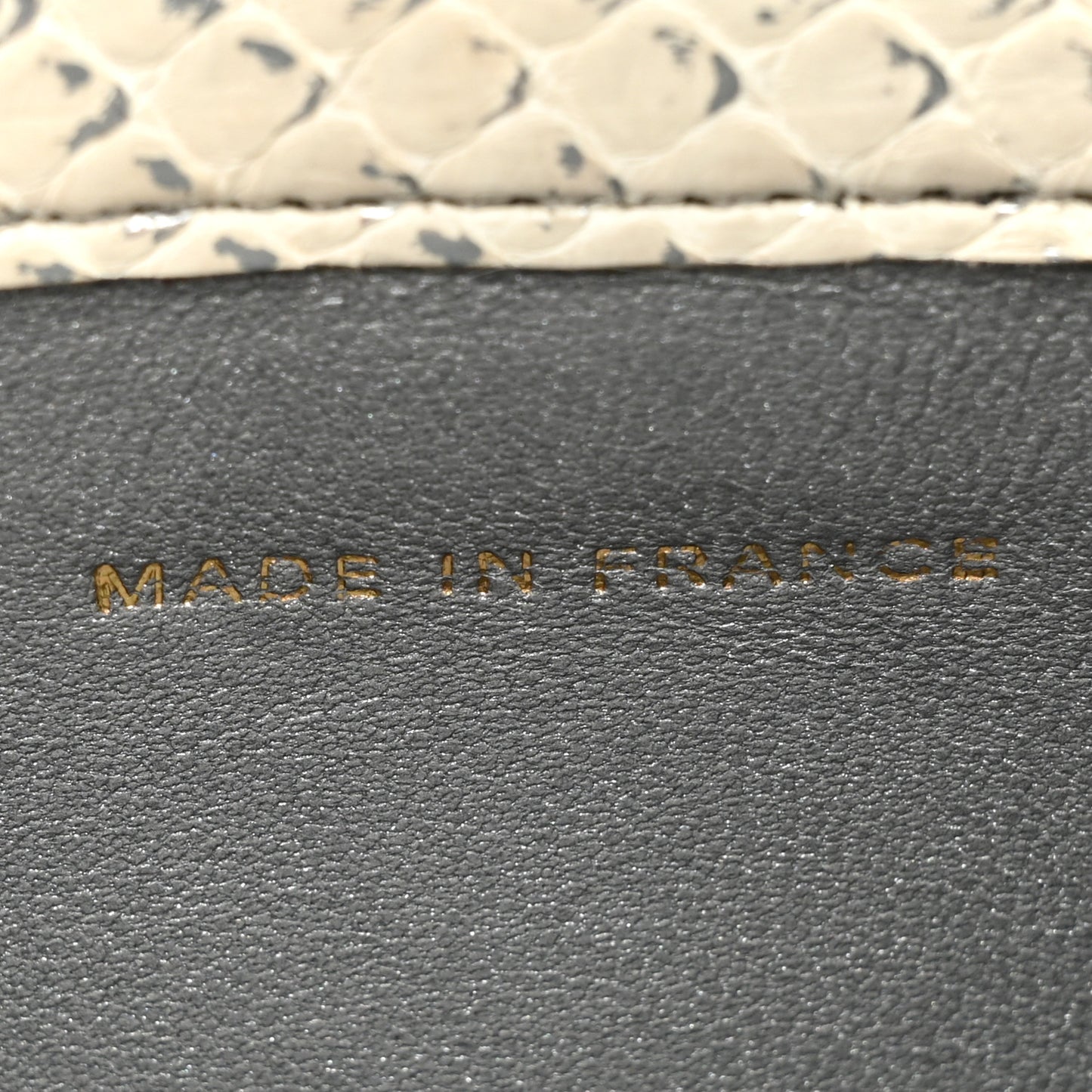 Snakeskin Phone Holder Pouch Clutch White