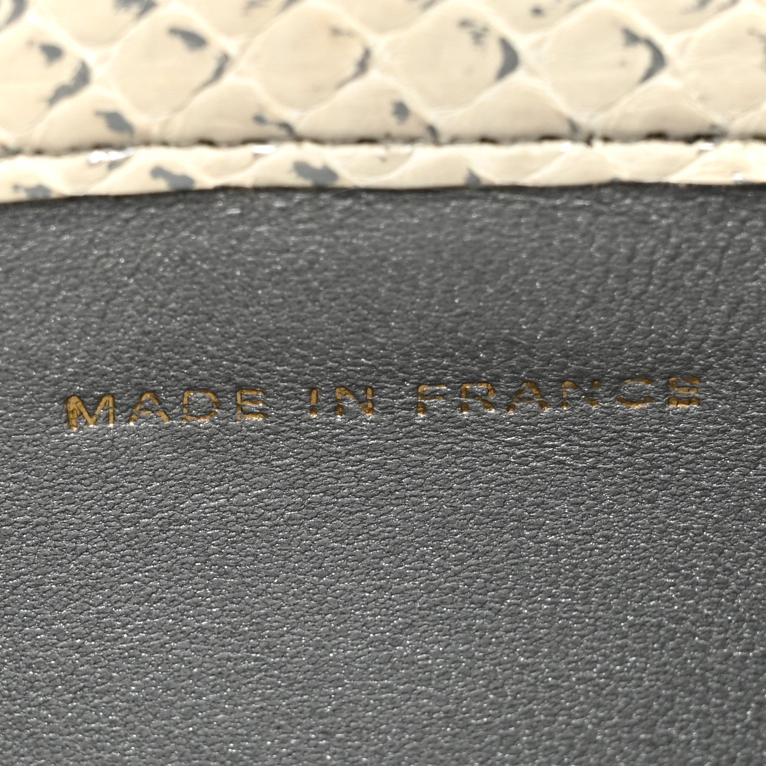Chanel Snakeskin Phone Holder Pouch Clutch White 9 of 24