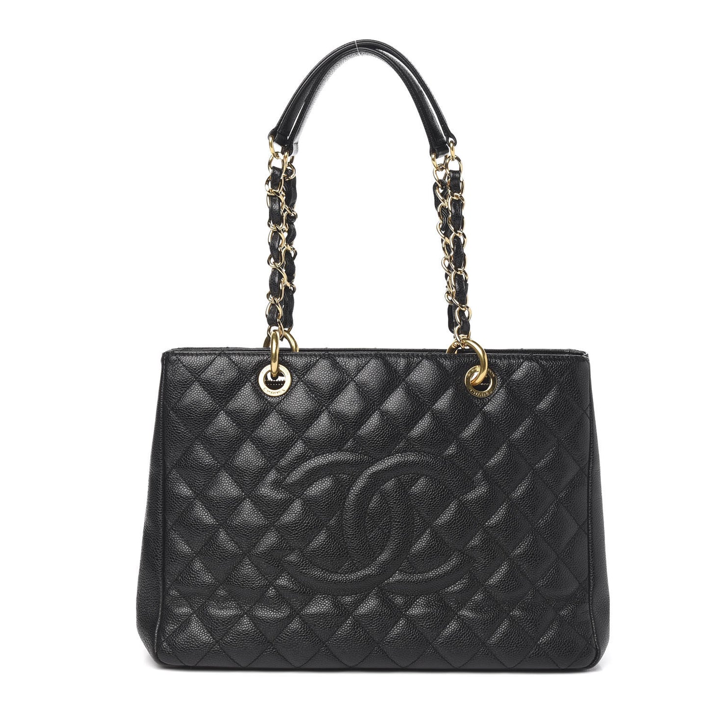 Caviar Quilted Grand Shopping Tote GST Black