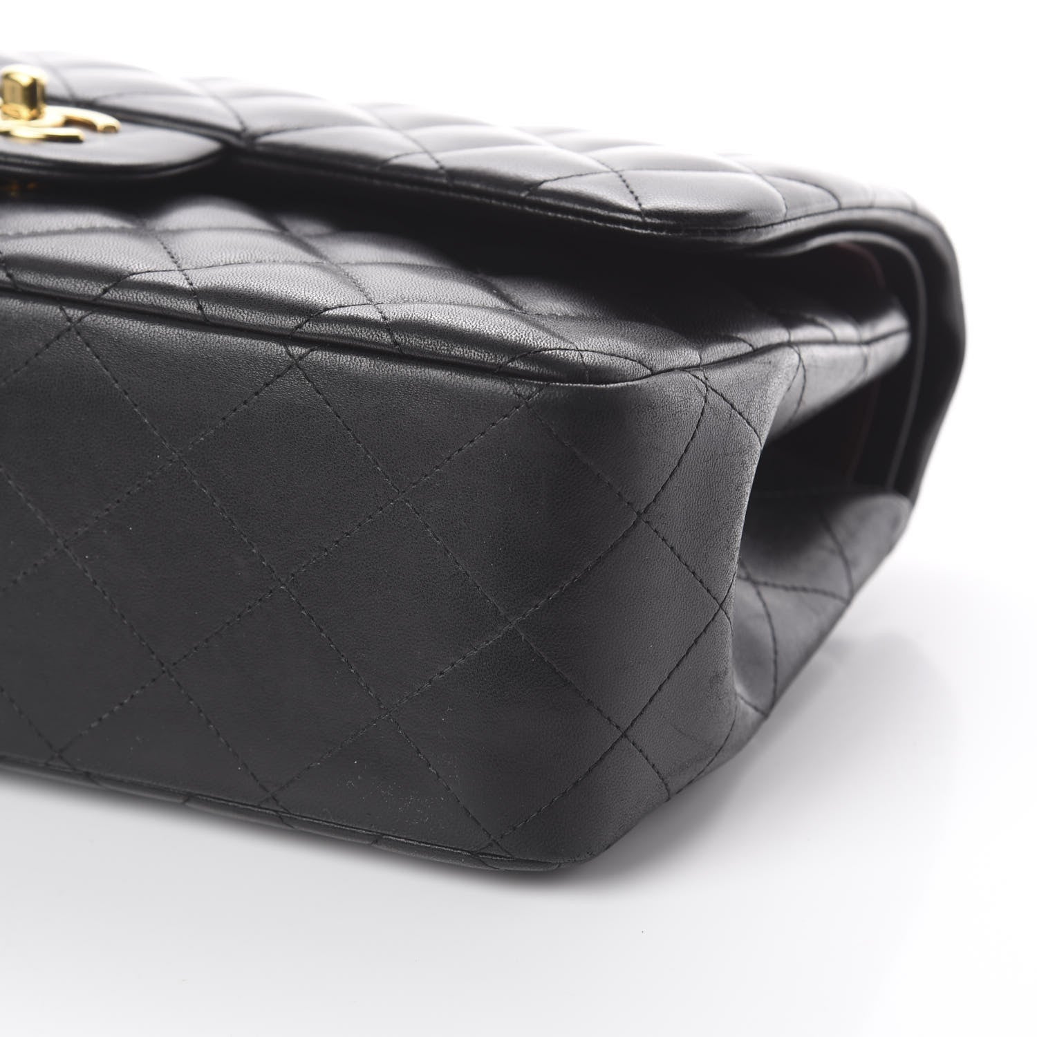 Chanel Lambskin Quilted Jumbo Double Flap Black 6 of 9