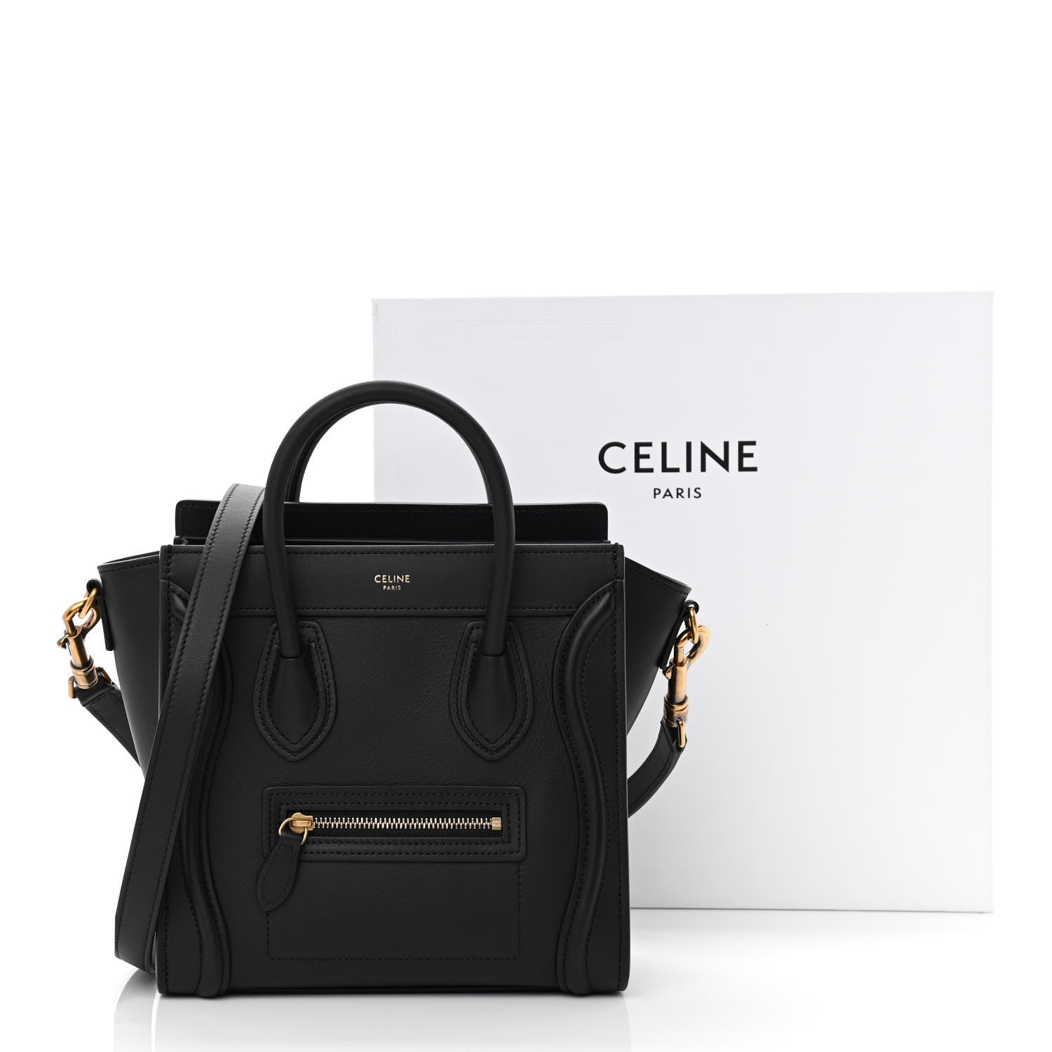 Celine Smooth Calfskin Nano Luggage Black 12 of 12