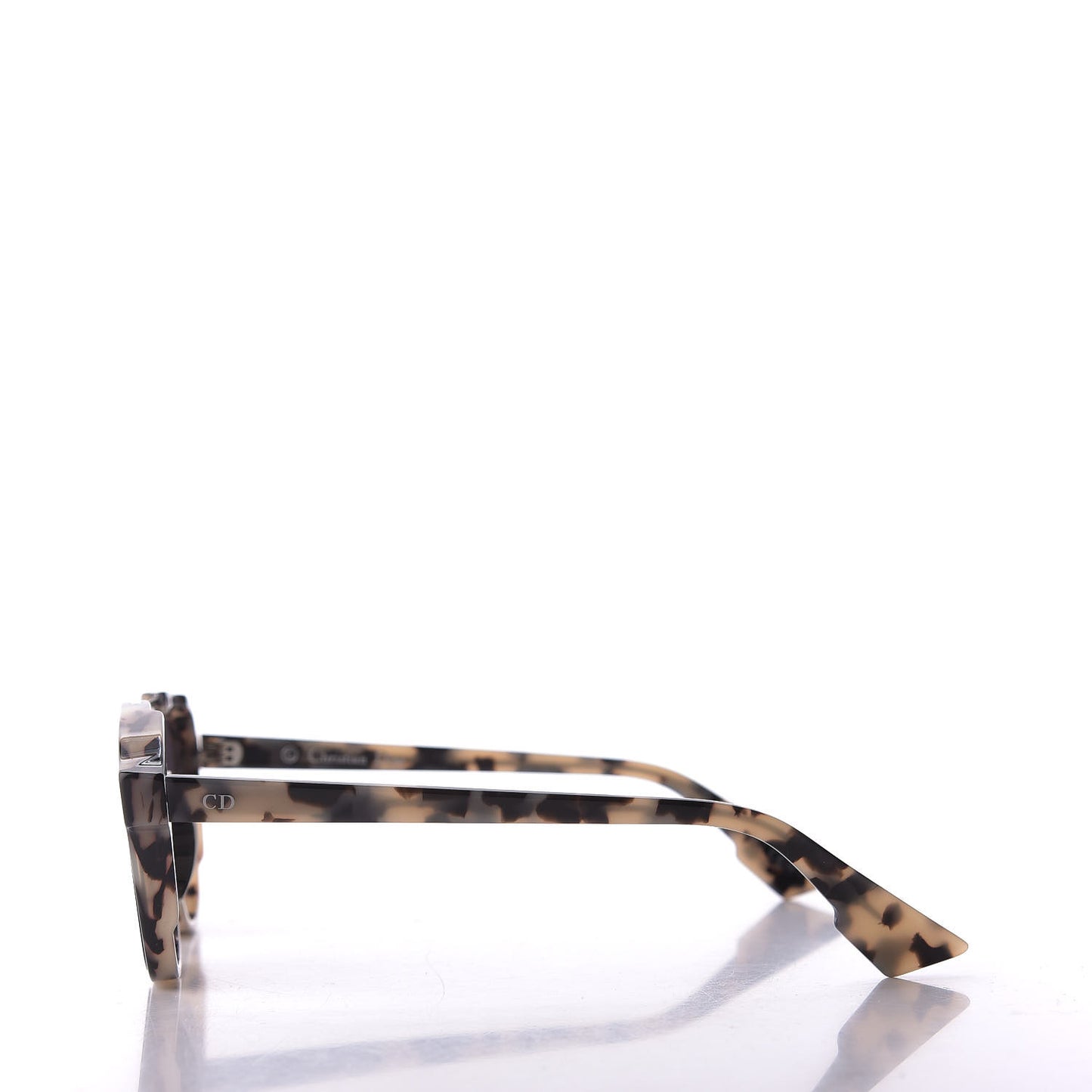 Abstract Square Mirrored Sunglasses Spotted Havana Blue