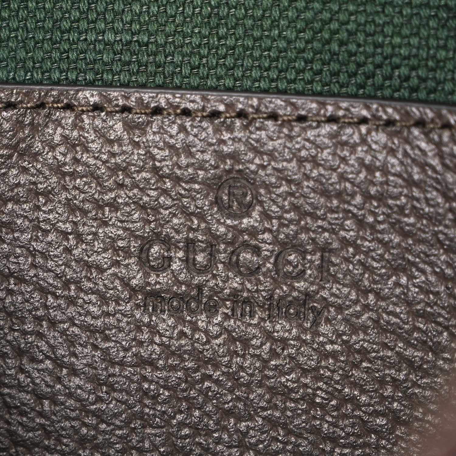 Gucci GG Supreme Monogram Textured Dollar Calfskin Web Mini Ophidia Shoulder Bag Beige Ebony New Acero 6 of 10