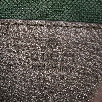 Gucci GG Supreme Monogram Textured Dollar Calfskin Web Mini Ophidia Shoulder Bag Beige Ebony New Acero 6 of 10