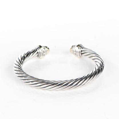 David Yurman Sterling Silver 14K Yellow Gold 7mm Cable Classics Bracelet 3 of 5