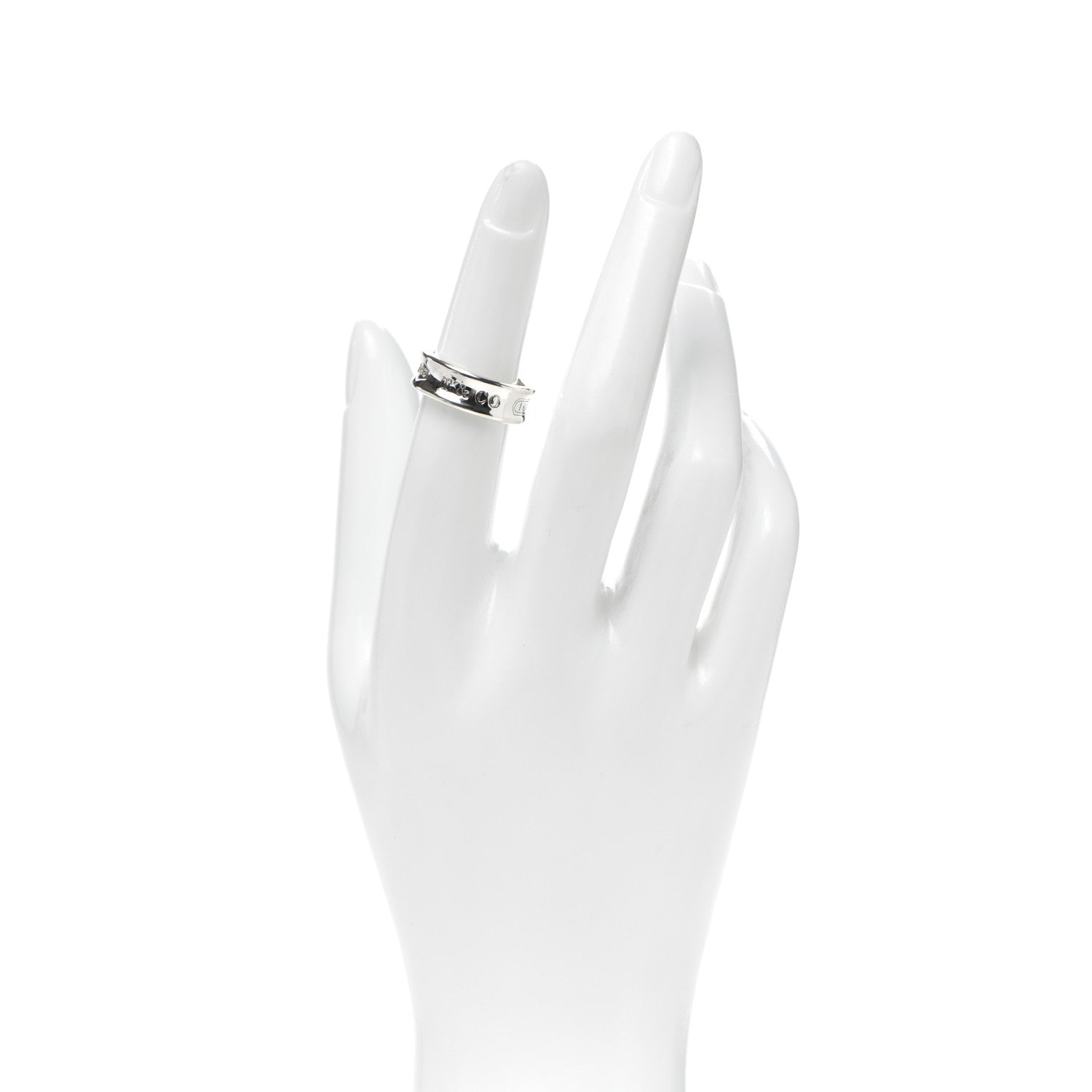 Tiffany Sterling Silver 1837 Band Ring 50 5.25 2 of 4