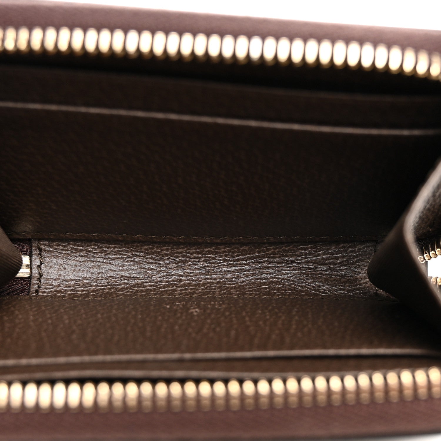 Gucci GG Supreme Monogram Textured Dollar Calfskin Web Ophidia Zip Around Card Case Wallet Beige Ebony New Acero 5 of 8