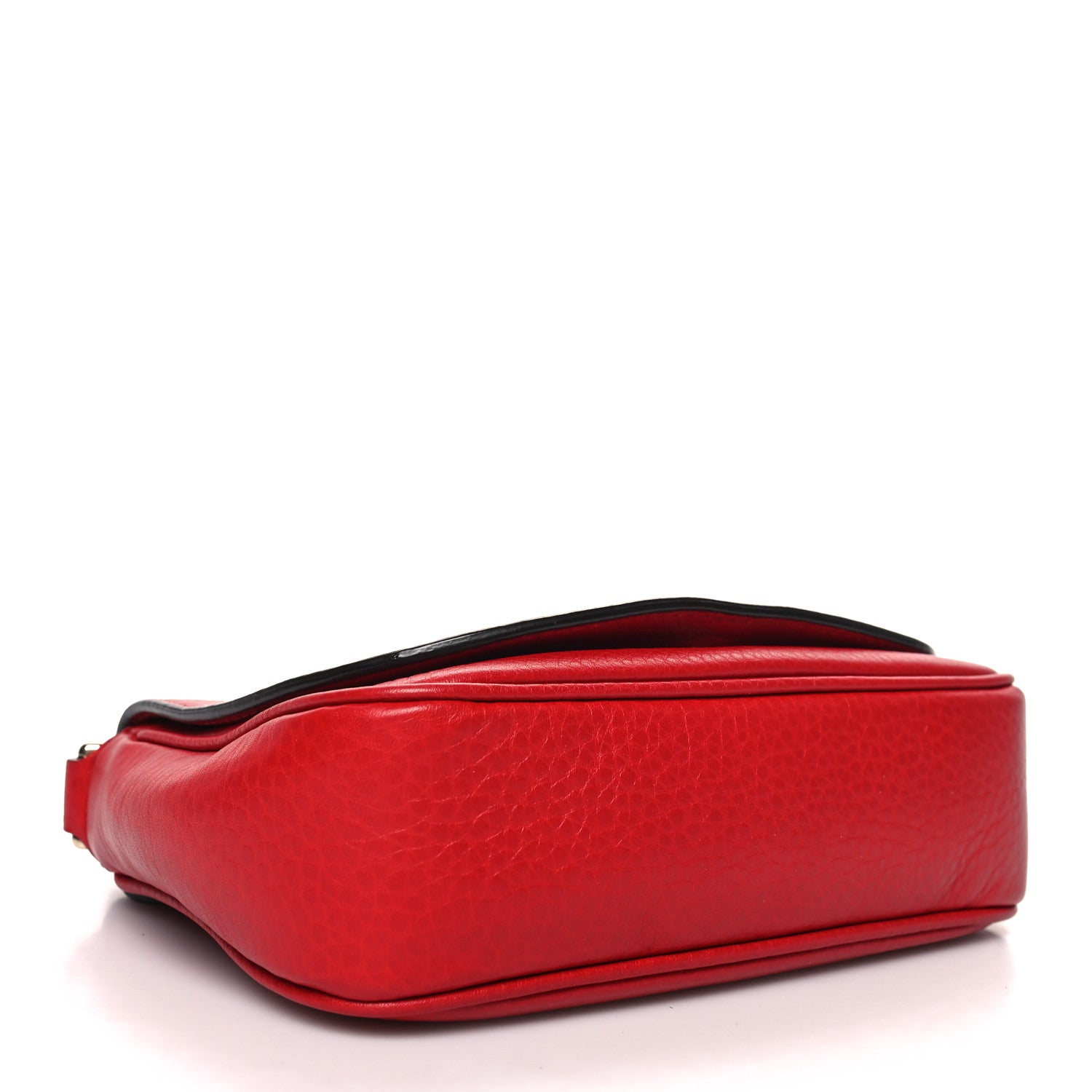 Gucci Pebbled Calfskin Small Soho Flap Crossbody Red 4 of 11