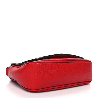 Gucci Pebbled Calfskin Small Soho Flap Crossbody Red 4 of 11