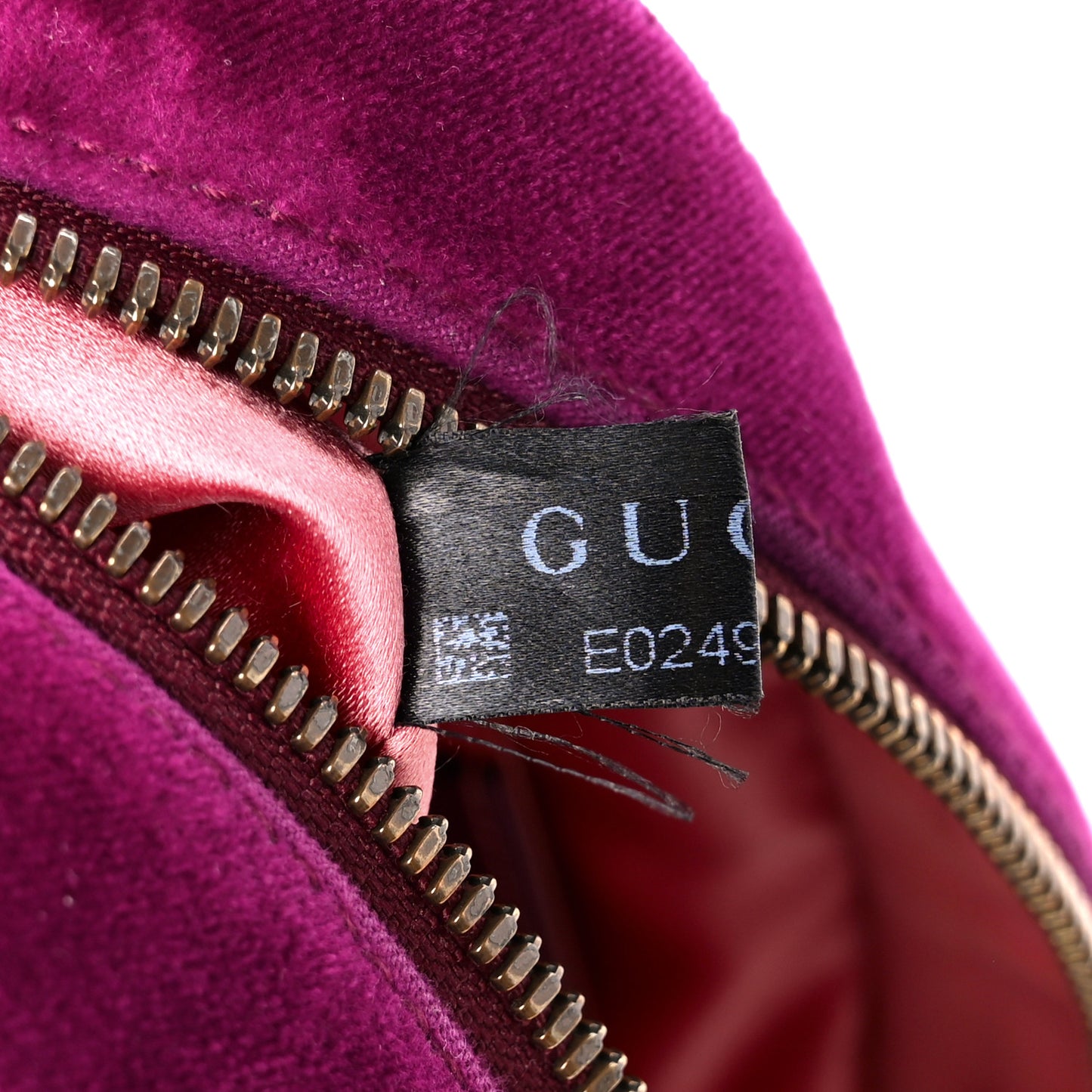 Velvet Matelasse Small GG Marmont Chain Shoulder Bag Fuchsia Violet Cyclamen