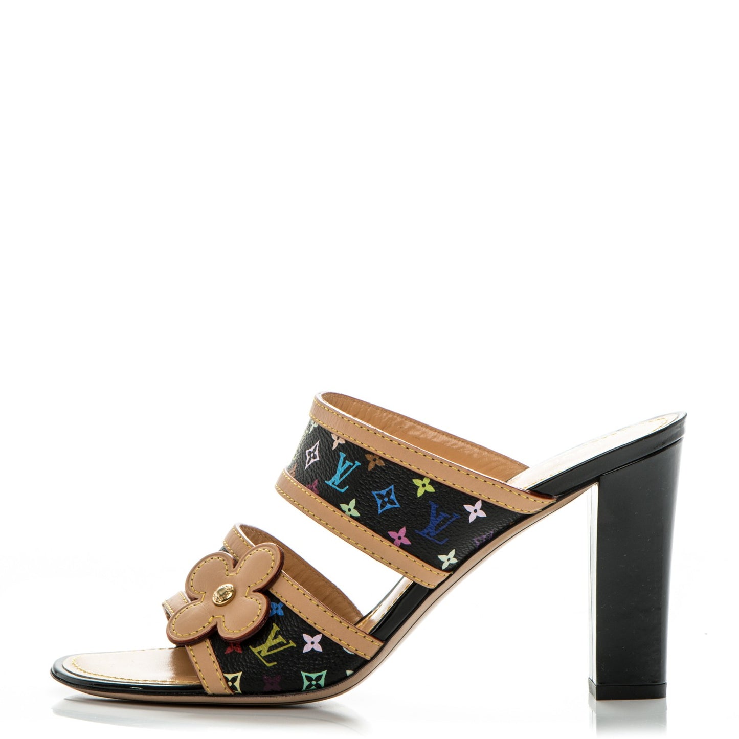 Monogram Multicolor Sandals 40 Black