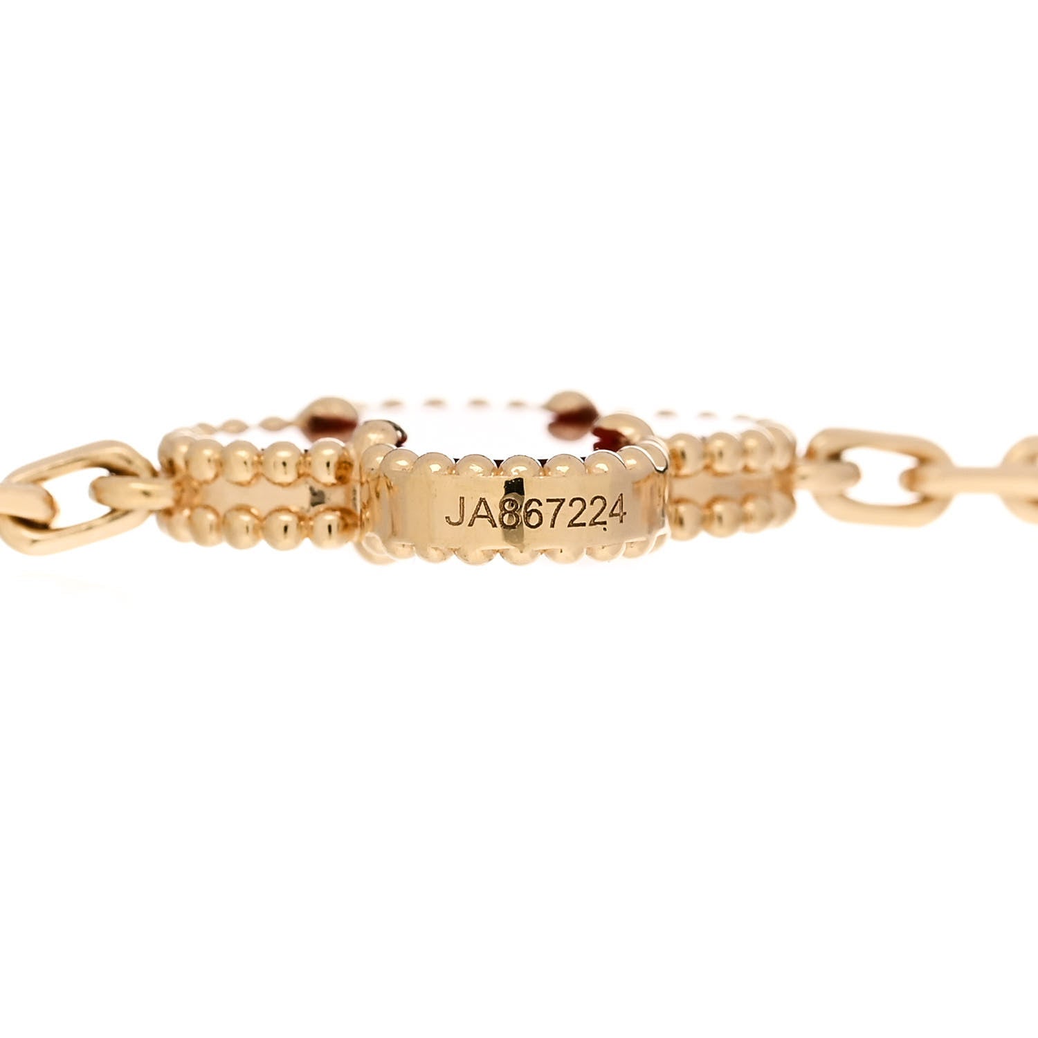 Van Cleef & Arpels 18K Yellow Gold Carnelian 5 Motifs Vintage Alhambra Bracelet 4 of 5