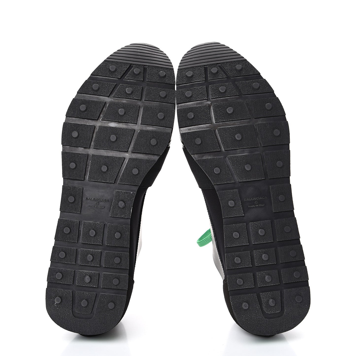 Mesh Calfskin Neoprene Mens Race Runner Sneakers 45 Black
