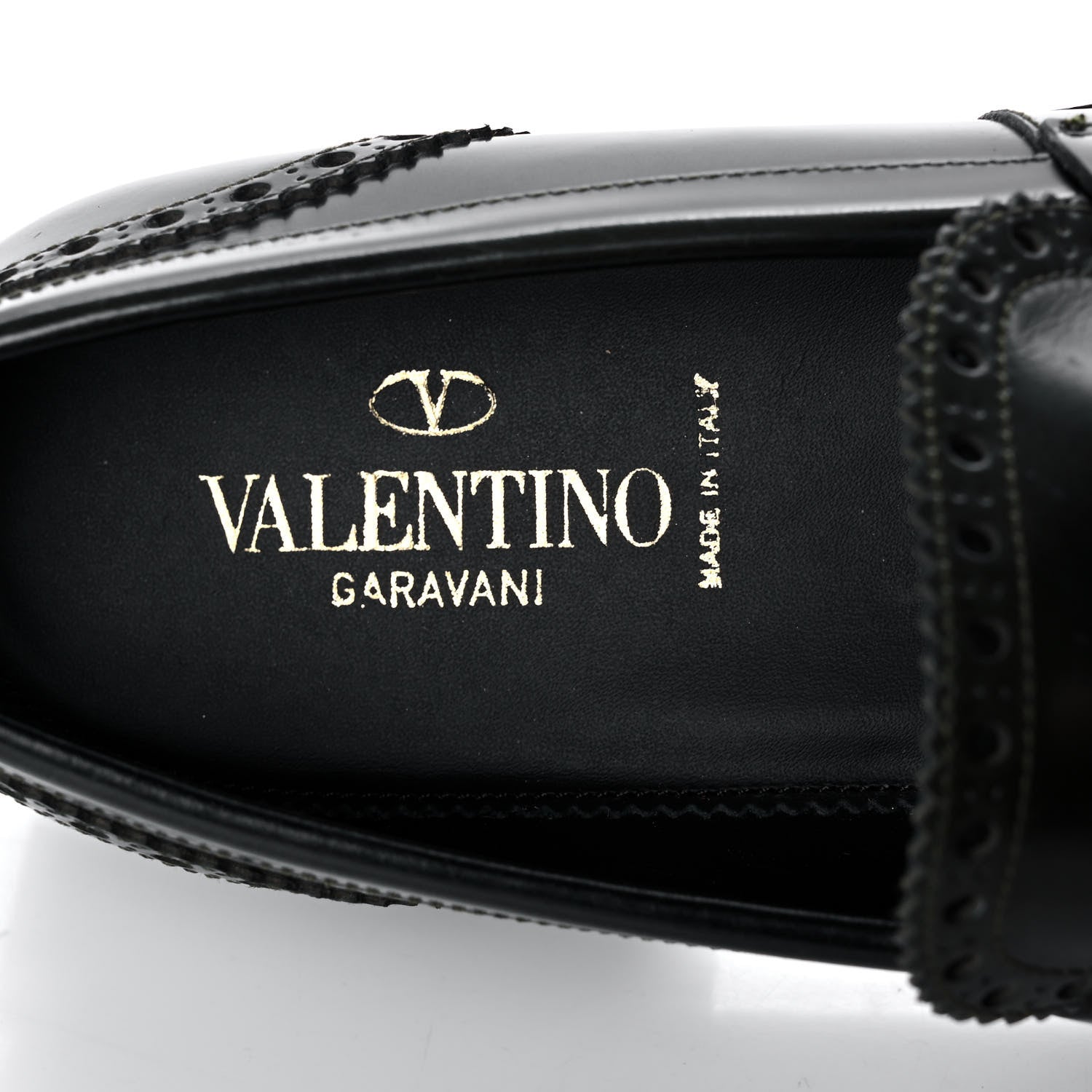 Valentino Garavani Calfskin Rockstud Loafers 40 Black 7 of 15