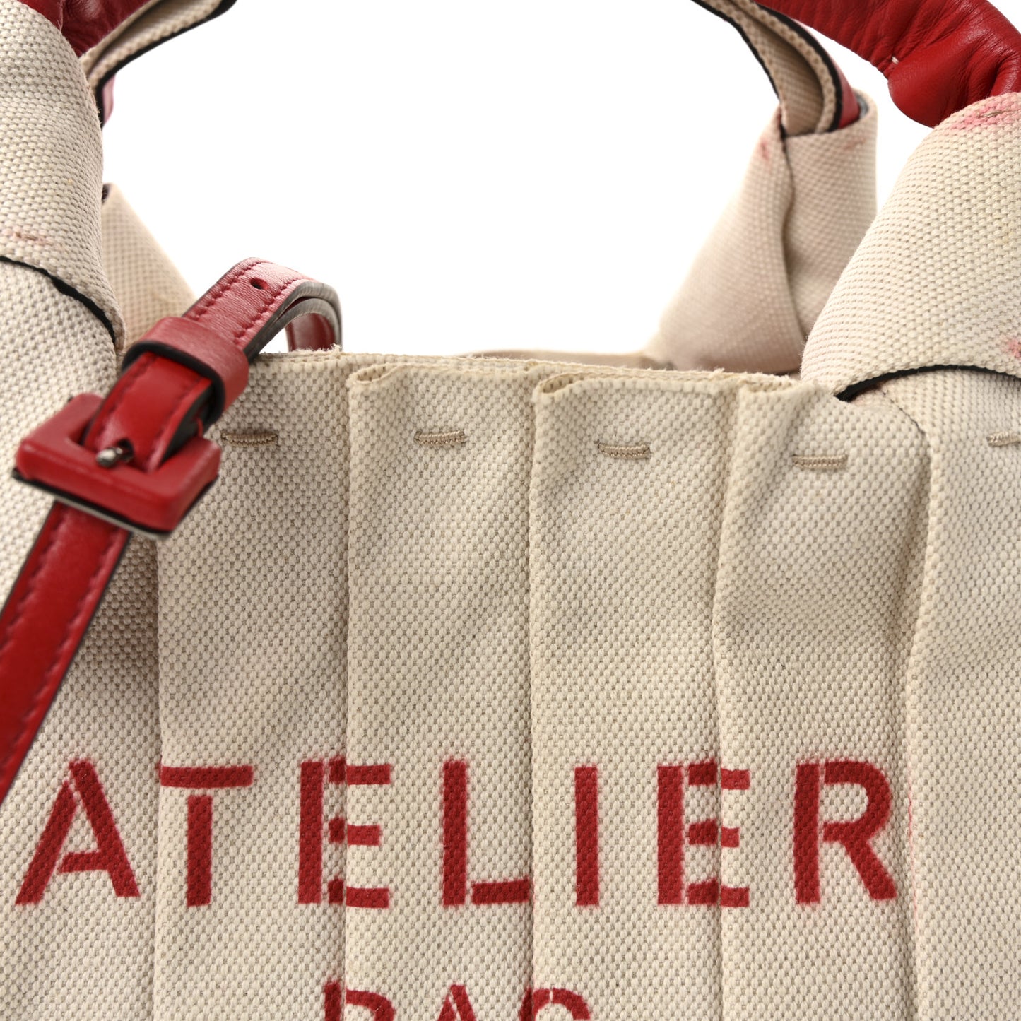Canvas Atelier 05 Plisse Edition Small Tote Bag Naturale