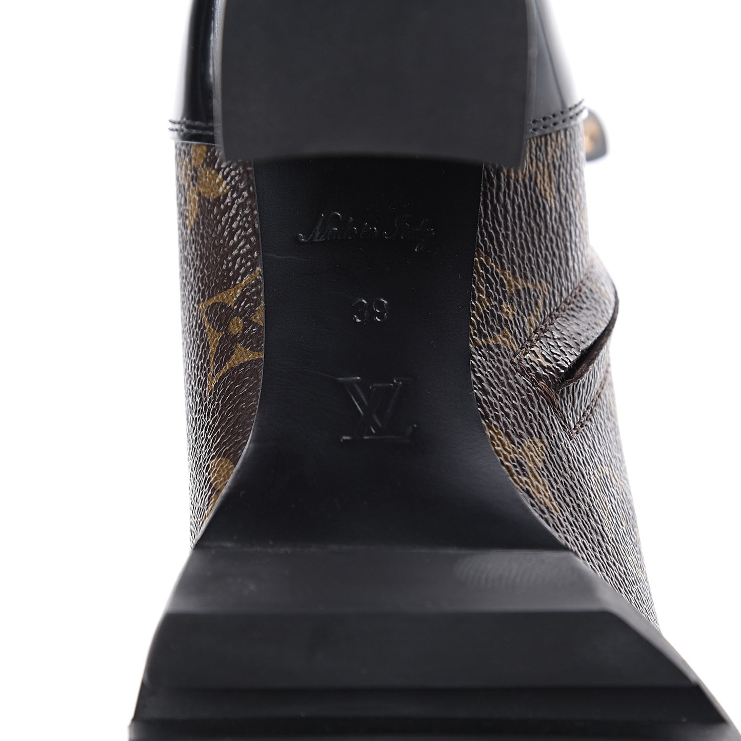 Patent Calfskin Monogram Star Trail Ankle Boots 39 Black
