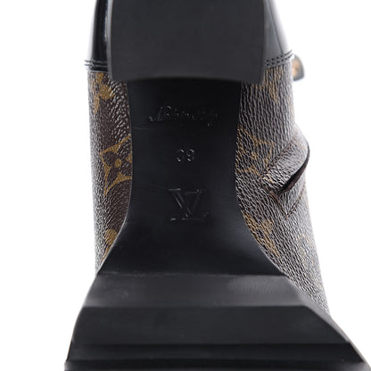 Louis Vuitton Patent Calfskin Monogram Star Trail Ankle Boots 39 Black 5 of 6
