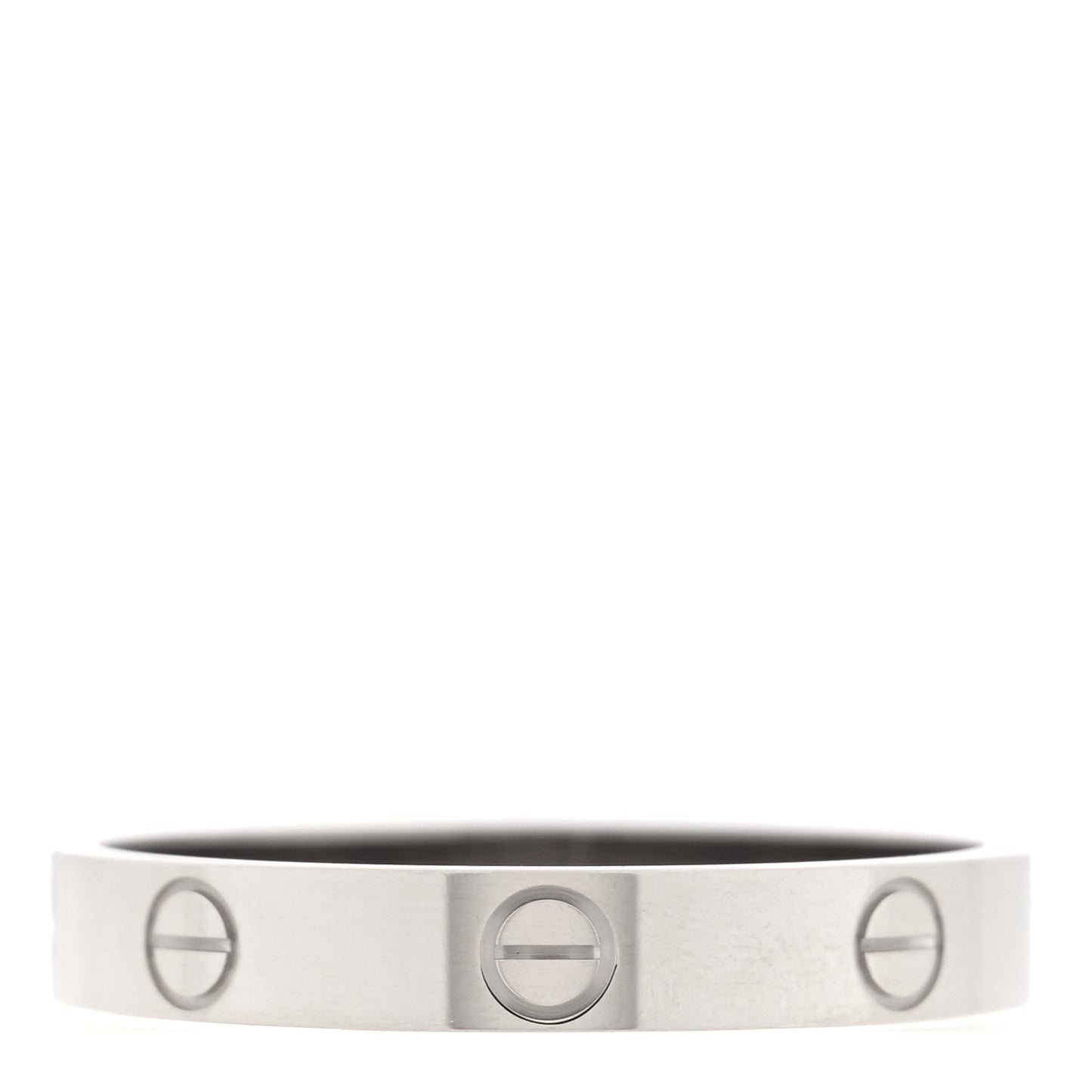 18K White Gold 3.5mm LOVE Wedding Band Ring 62 10
