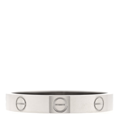 Cartier 18K White Gold 3.5mm LOVE Wedding Band Ring 62 10 3 of 5