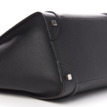 Celine Drummed Calfskin Mini Luggage Black 9 of 10