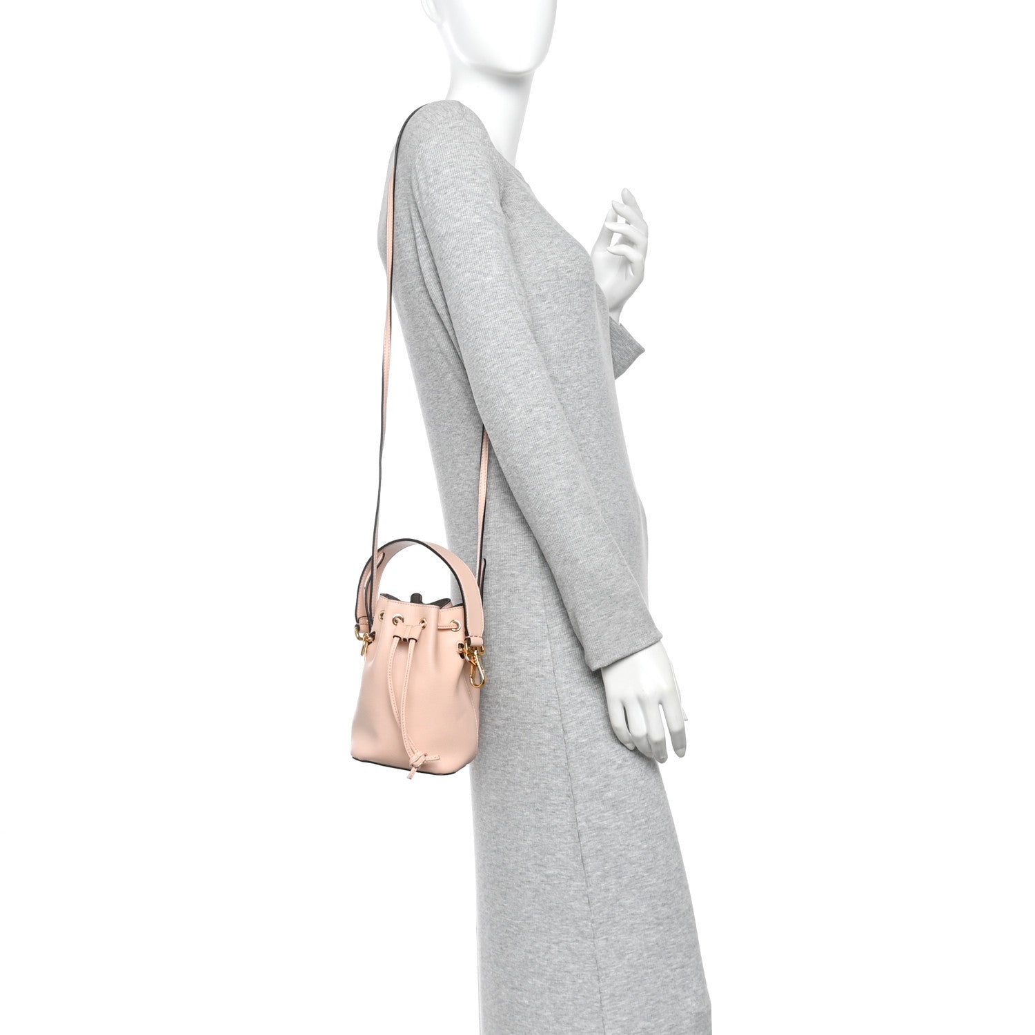 Fendi Vitello Cruise F is Fendi Mini Mon Tresor Bucket Bag Light Rose 2 of 11