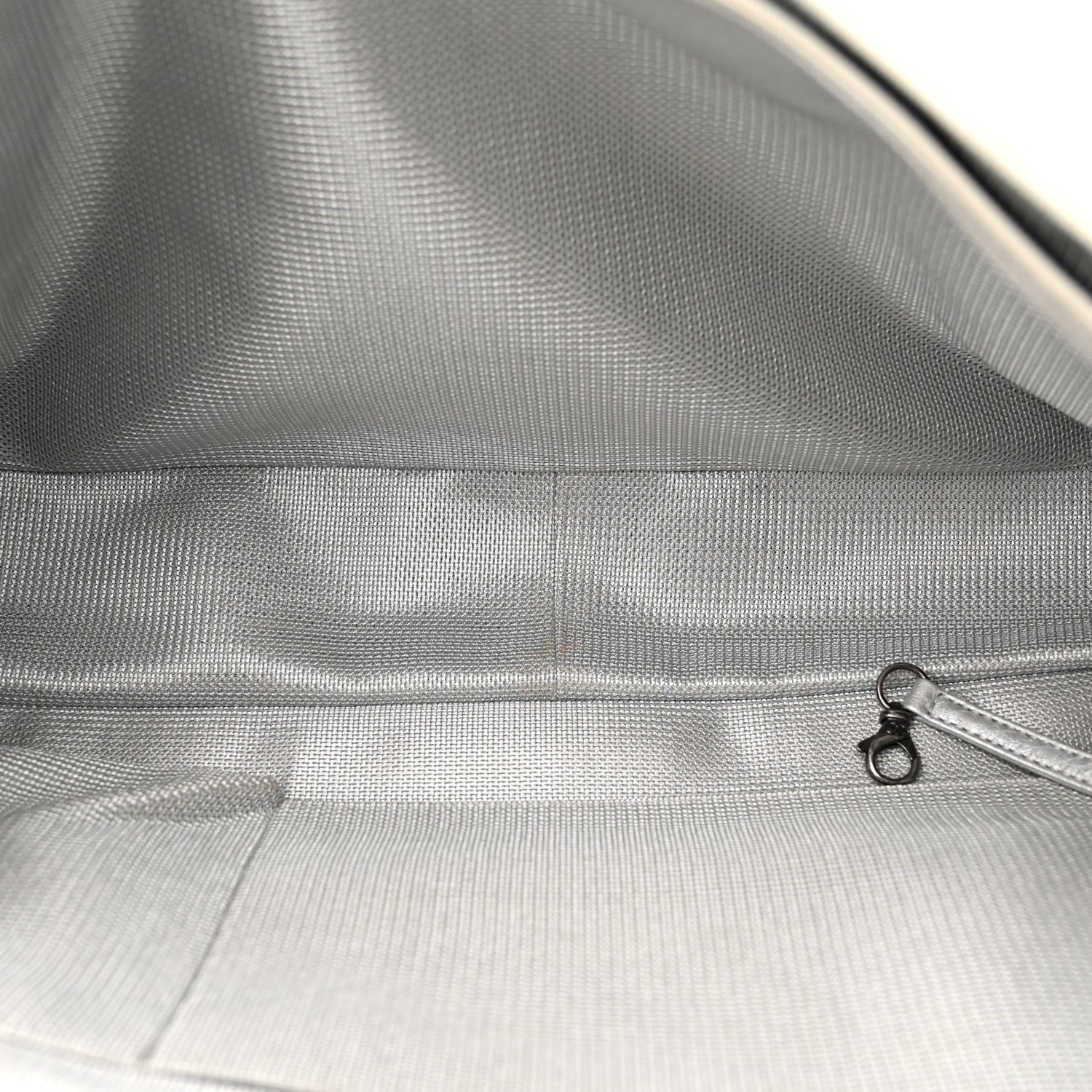 Chanel Metallic Calfskin Quilted XXL Travel Flap Bag Silver 5 of 14