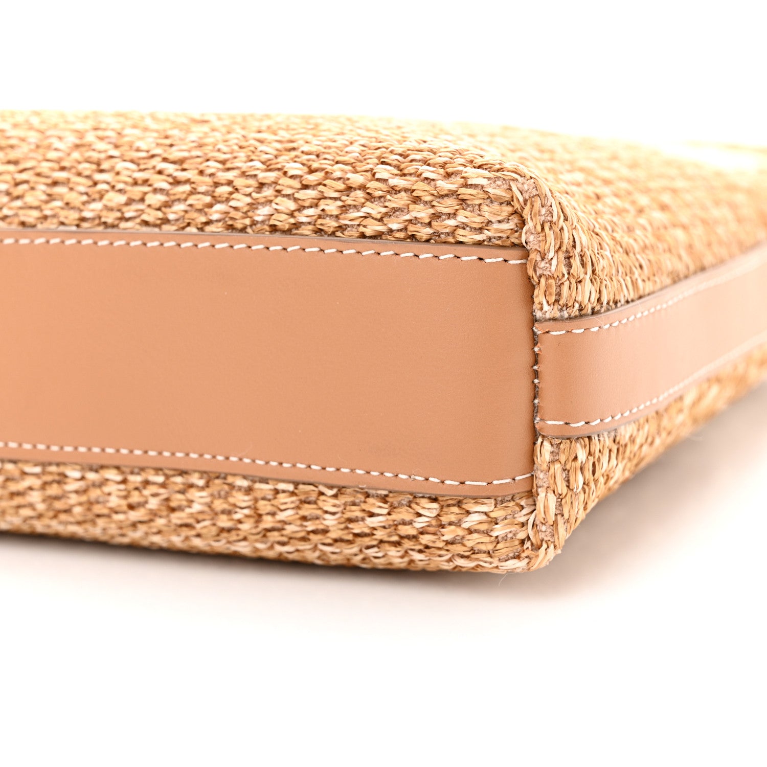 Burberry Raffia TB Duncan Pouch Natural Beige 9 of 9