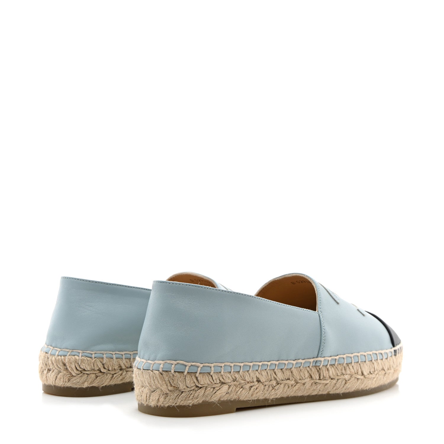 Chanel Lambskin CC Espadrilles 38 Light Blue Black 4 of 10