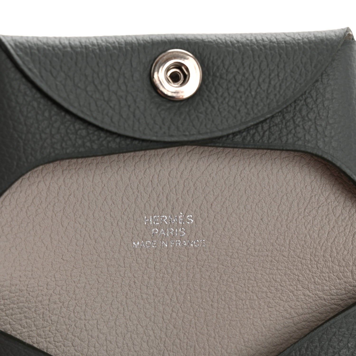 Hermes Evercolor Verso Bastia Coin Purse Vert Amande Gris Perle 14 of 16