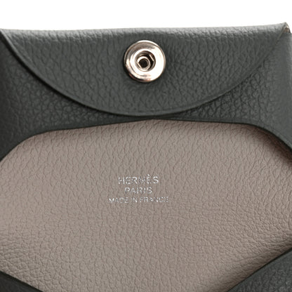Hermes Evercolor Verso Bastia Coin Purse Vert Amande Gris Perle 14 of 16