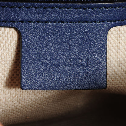 Gucci Soft Patent Small Soho Bowler Uniform Blue 6 of 7