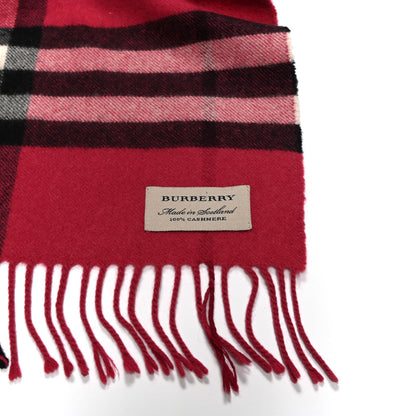 Burberry Cashmere Giant Check Fringe Scarf Rose Pink 3 of 3