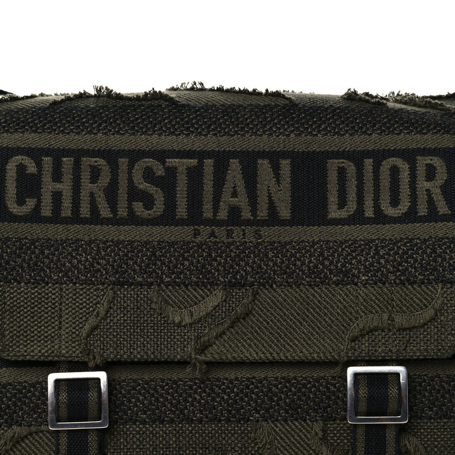 Christian Dior Canvas Embroidered Camouflage Diorcamp Messenger Green 8 of 10