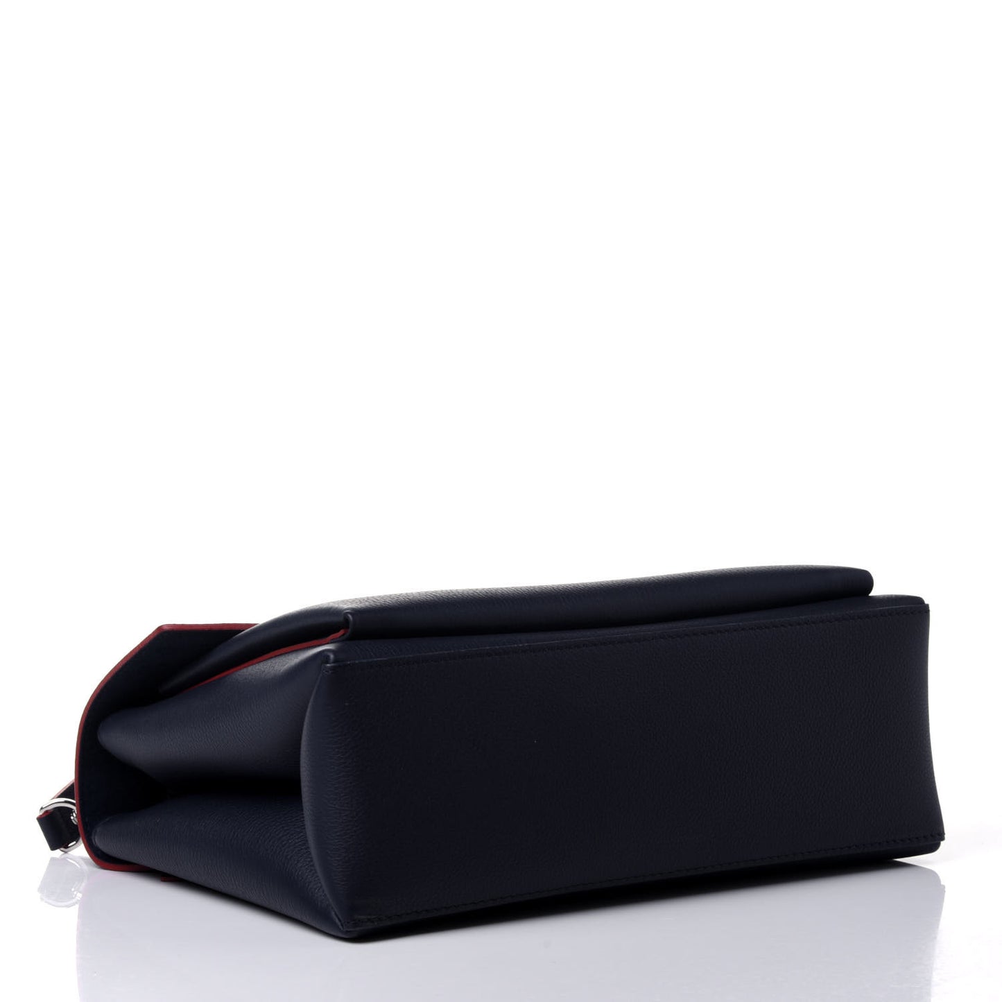 Soft Calfskin My Lockme Top Handle Marine Rouge