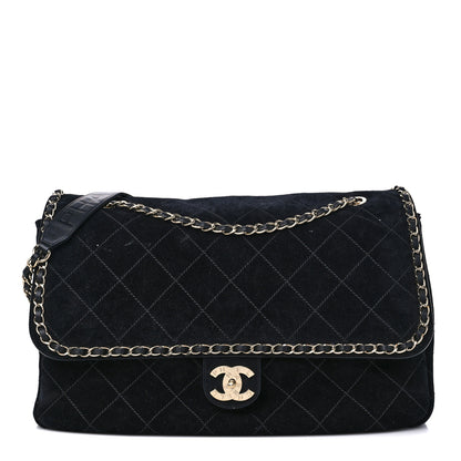 Chanel x Pharrell Williams Suede Lambskin XXL Flap Bag Black 1 of 18
