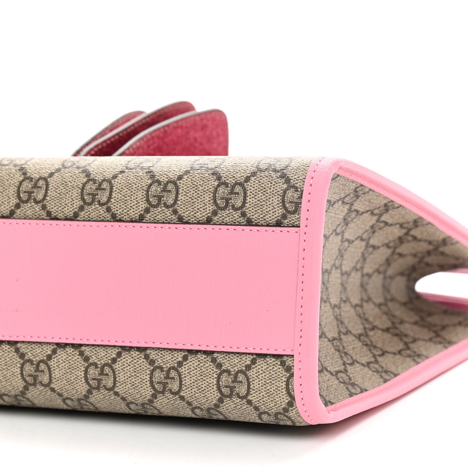 Gucci GG Supreme Monogram 3-D Strawberry Childrens Tote Beige Ebony Lotus Pink Fuxia Emerald 10 of 10