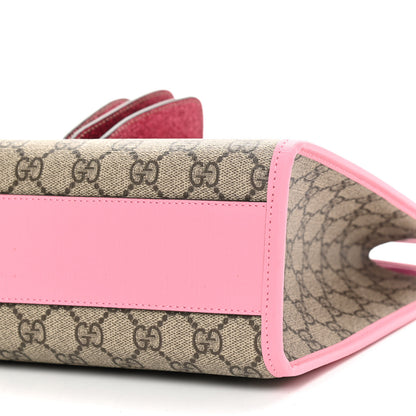 Gucci GG Supreme Monogram 3-D Strawberry Childrens Tote Beige Ebony Lotus Pink Fuxia Emerald 10 of 10