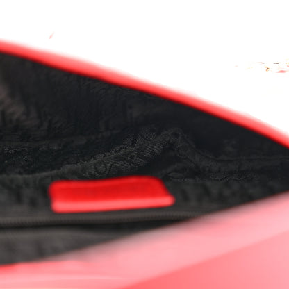 Christian Dior Canvas Hardcore Pierced Saddle Bag White Red Black 5 of 16